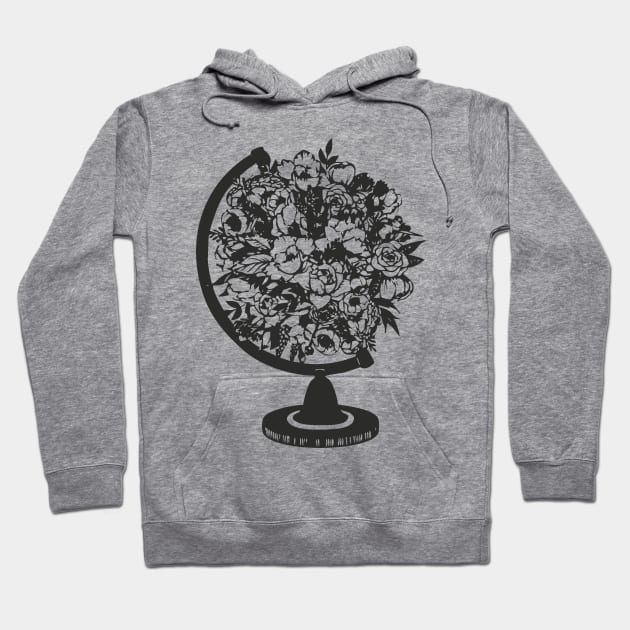 Floral Globe Hoodie by Designs by Katie Leigh